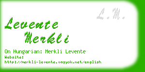 levente merkli business card